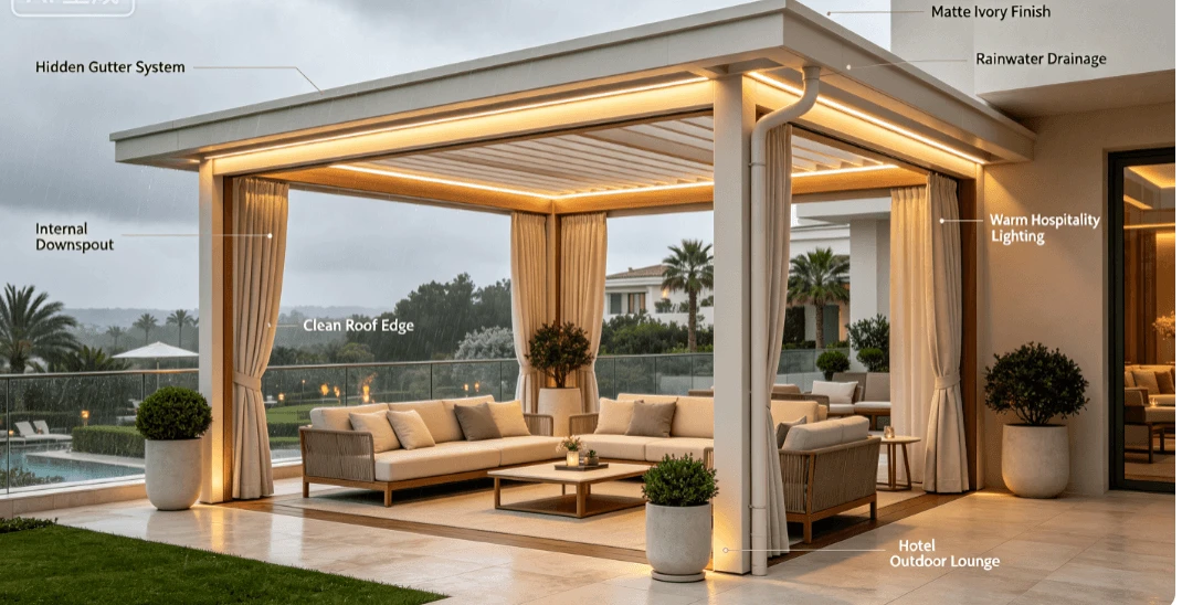 pergola gutter capacity specifications