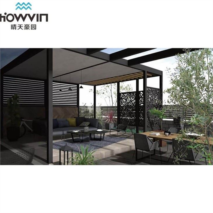 Aluminum Pergola With Adjustable Louvers